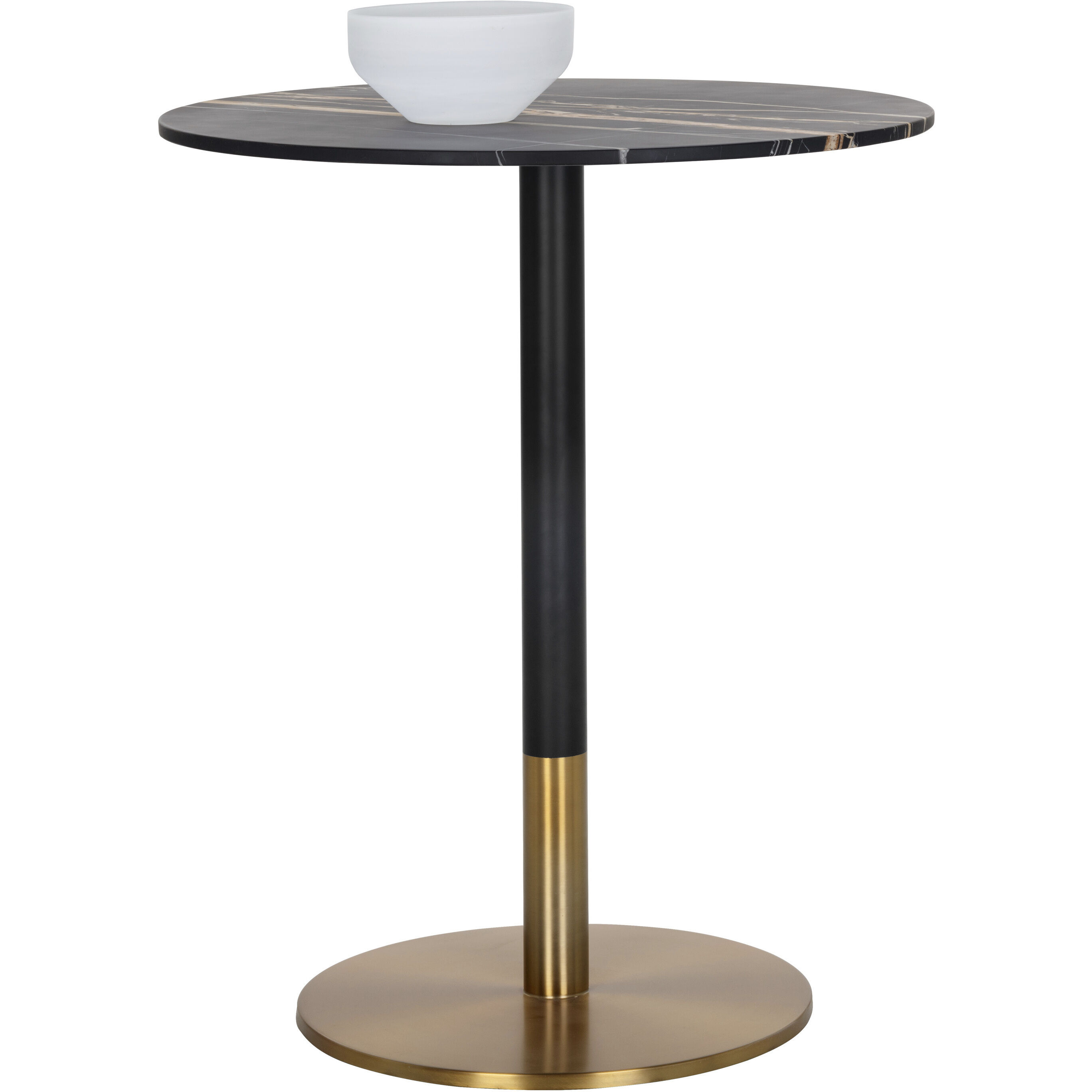 Massie Black Marble Bar Table